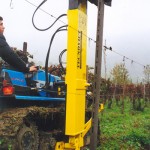 Stake driver for vineyard